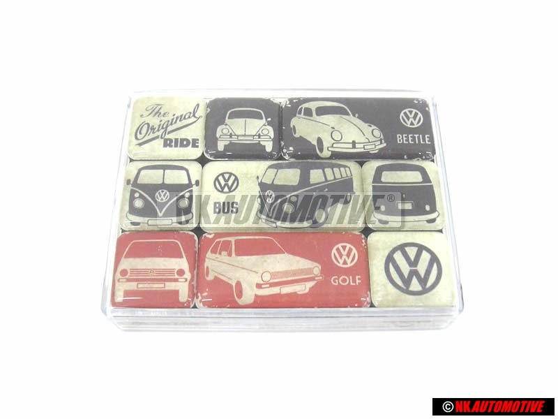 VW Classic Parts Refrigerator Magnet Set Classic Vintage - ZCP901779 VW Classic Parts Refrigerator Magnet Set Classic Vintage - ZCP901779