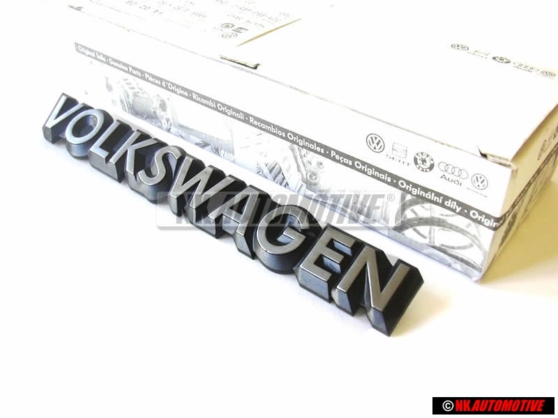 Genuine VW VOLKSWAGEN Rear Boot Badge Emblem Brushed Silver - 321853685C GX2
