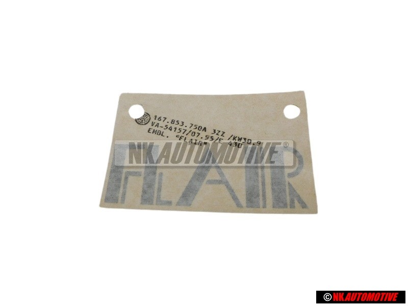 Genuine VW Film Lettering Titanium Silver Dark - 167853750E 3ZZ
