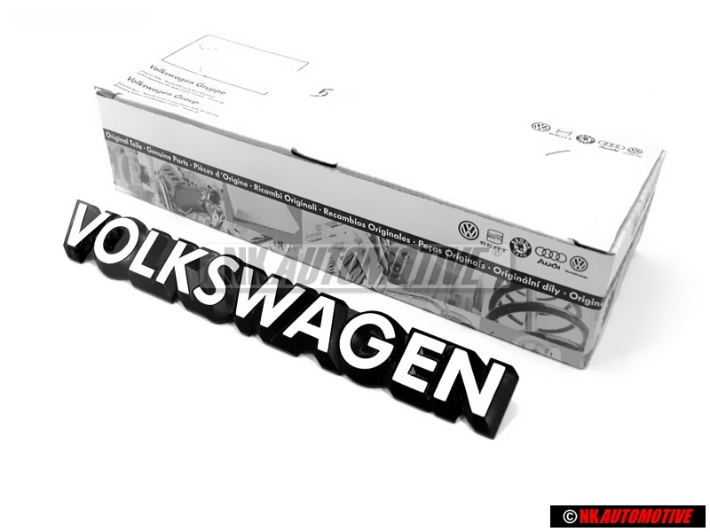 Genuine VW VOLKSWAGEN Rear Boot Trunk Badge Emblem White - 321853685C QK6