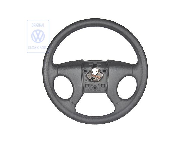Genuine VW Sports Steering Wheel Satin Black - 191419091AK01C