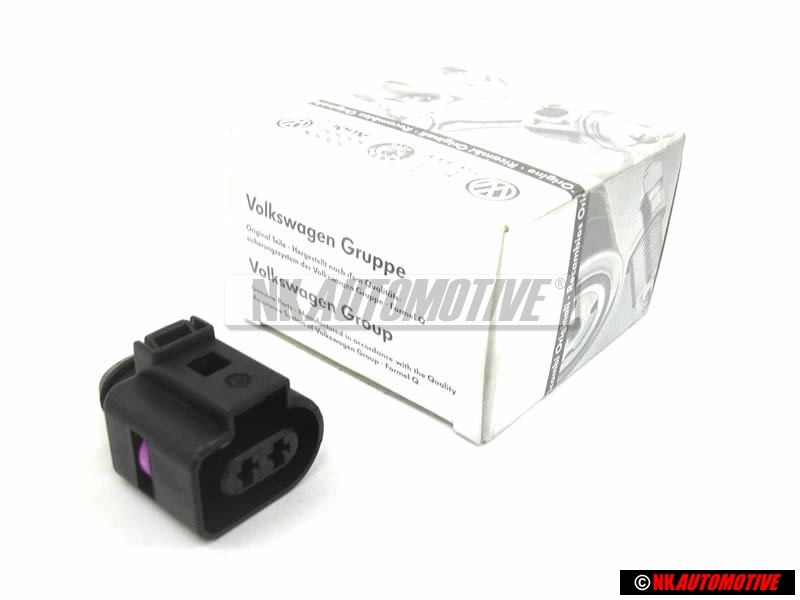 Genuine VW 2 Pin Flat Contact Housing Socket Plug Connector - 1J0973722