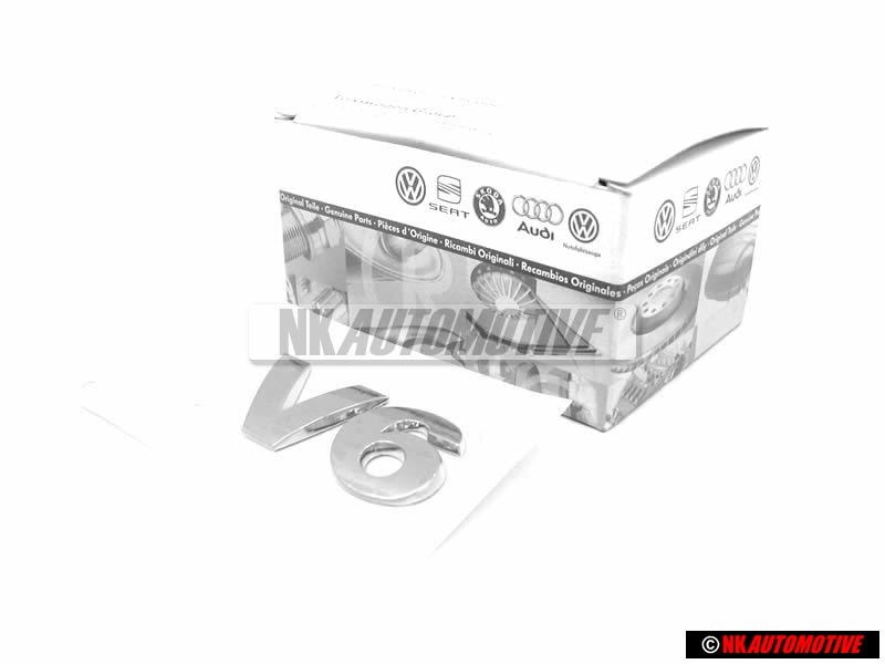 Genuine VW V6 Rear Boot Badge Emblem Chrome - 3B0853675C 739