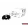 Genuine VW 5 Speed Gear Shift Knob Emblem Badge Chrome Black - 1K0711144H