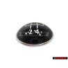 Genuine VW 5 Speed Gear Shift Knob Emblem Badge Chrome Black - 1K0711144H
