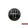 Genuine VW 5 Speed Gear Shift Knob Emblem Badge Chrome Black - 1K0711144H