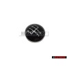 Genuine VW 5 Speed Gear Shift Knob Emblem Badge Chrome Black - 1K0711144H