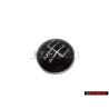 Genuine VW 5 Speed Gear Shift Knob Emblem Badge Chrome Black - 1K0711144H