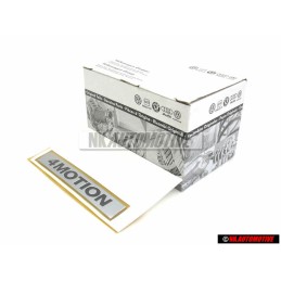 Genuine VW 4MOTION Rear Boot Badge Emblem Chrome Black - 5G0853675P AFG