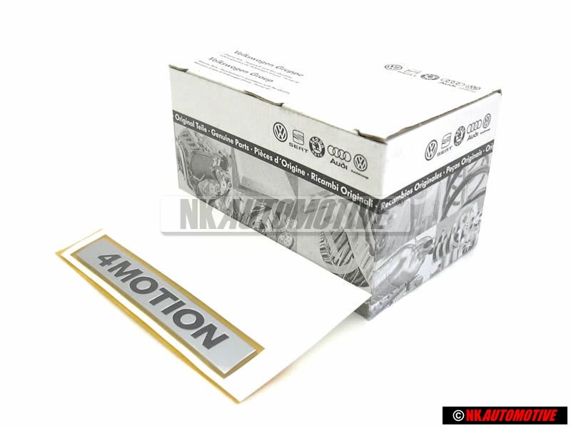 Genuine VW 4MOTION Rear Boot Badge Emblem Chrome Black - 5G0853675P AFG