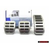 Genuine VW Set Pedal Caps Brushed Stainless Steel - 8N1064200
