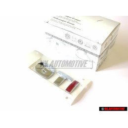 Genuine VW GTI Rear Boot Badge Chrome Red Self Adhesive - 1J0853675AHGQF