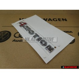 Genuine VW 4MOTION Rear Trunk Boot Badge Emblem Chrome Red - 3B0853675AEGQF