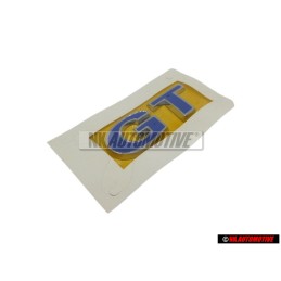 Genuine VW GT Rear Boot Badge Emblem Silver Blue - 6R0853675S AFL