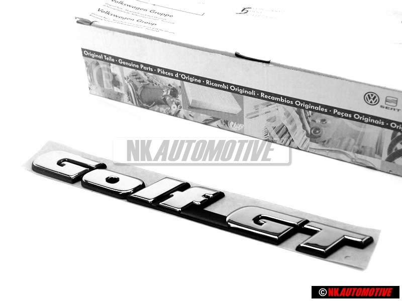 Genuine VW GOLF GT Rear Trunk Boot Badge Emblem Chrome - 1H6853687ACZ10