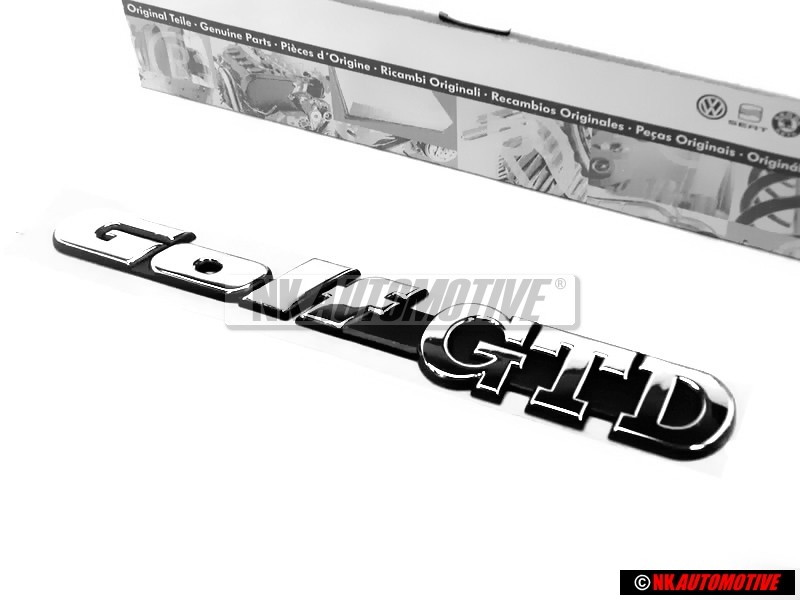 Genuine VW GOLF GTD Rear Boot Badge Emblem Chrome - 1H6853687AEZ10