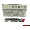 Genuine VW TDI Rear Boot Badge Emblem Chrome Red - 1H0853675E EQW