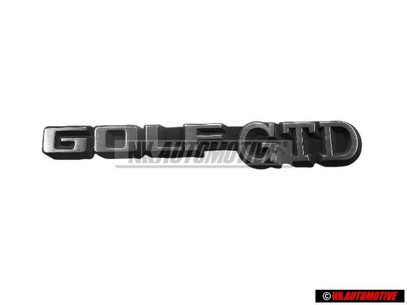 Genuine VW GOLF GTD Rear Boot Badge Emblem Brushed Silver - 191853687D GX2