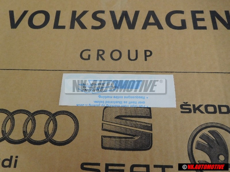 Genuine VW Film Lettering Titanium Silver Dark - 165853750E 3ZZ