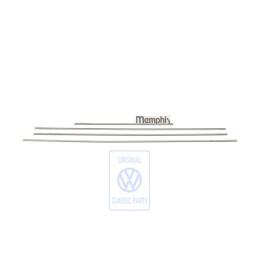 Genuine VW Trim Strip For Fender, Door, Side Panel Silver Dark - 193898525C 3ZZ