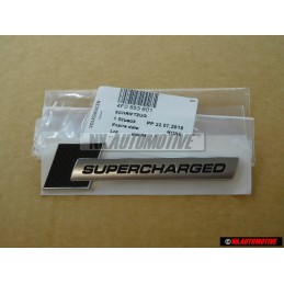 Genuine Audi SUPERCHARGED Front Fender Side Badge Emblem - 4F0853601