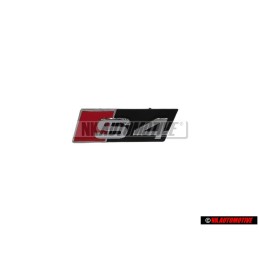 Genuine Audi S4 Front Grill Badge Emblem Black Chrome Red - 8D0853736E 2ZZ