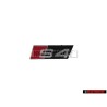 Genuine Audi S4 Front Grill Badge Emblem Black Chrome Red - 8D0853736E 2ZZ