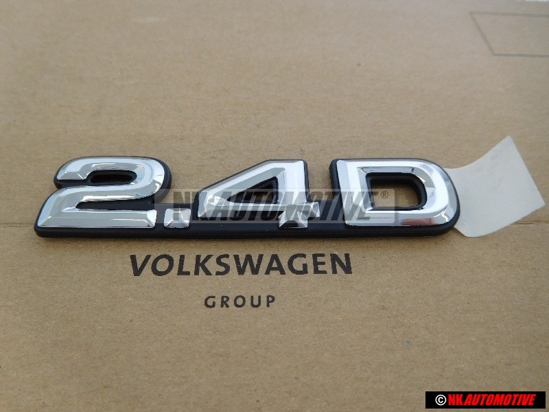 Genuine VW 2.4D Rear Boot Badge Emblem Chrome - J7535189126