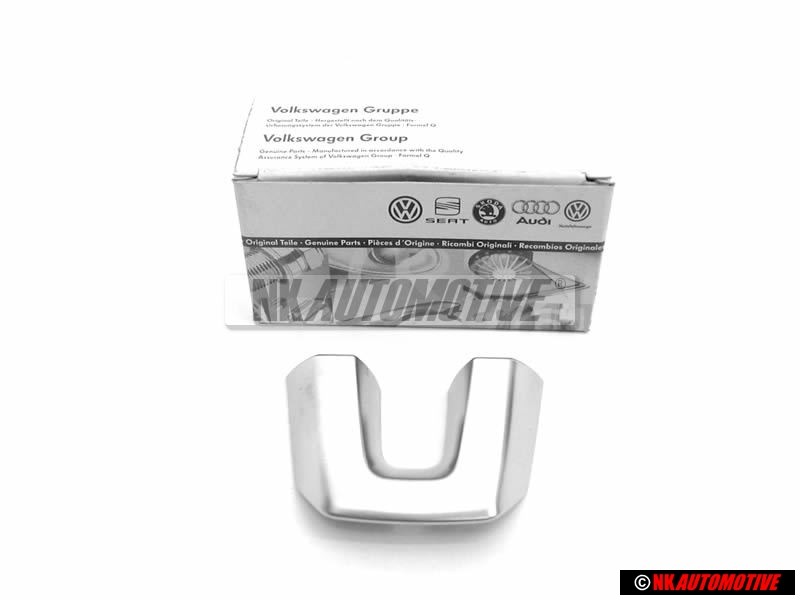 Genuine VW Steering Wheel Blank Badge Emblem Aluminium - 1K8419685 3Q7