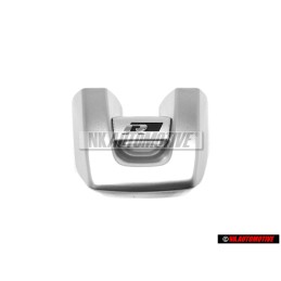 Genuine VW Steering Wheel R Badge Emblem Aluminium - 1K8419685B POP
