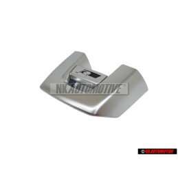 Genuine VW Steering Wheel R Badge Emblem Aluminium - 1K8419685B POP