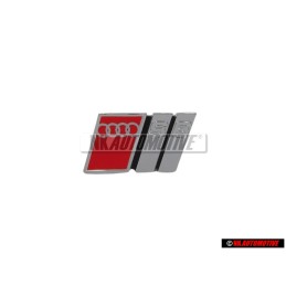 Genuine Audi S6 Front Grill Badge Emblem Chrome Red - 4A5853736C 2ZZ