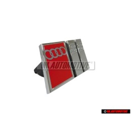 Genuine Audi S6 Front Grill Badge Emblem Chrome Red - 4A5853736C 2ZZ