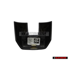 Genuine VW Steering Wheel R Badge Emblem Aluminium Black - 5K0419685N POP