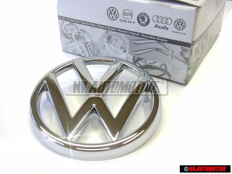 Genuine VW Front Grill Badge Emblem Chrome - 321853601