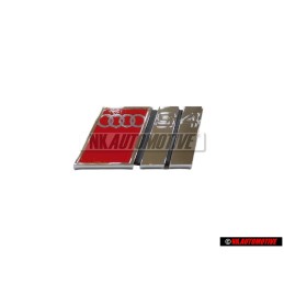 Genuine Audi S4 Front Grill Badge Emblem Chrome Red - 8D0853736C 2ZZ