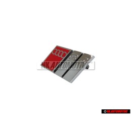 Genuine Audi S4 Front Grill Badge Emblem Chrome Red - 8D0853736C 2ZZ