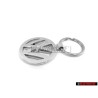 Genuine VW Logo Keychain Keyring Silver Chrome - 000087908