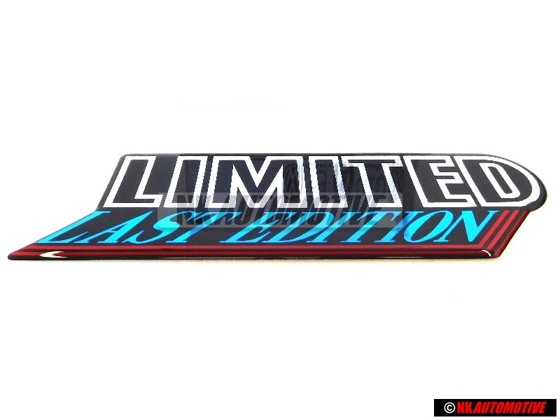 Genuine VW LIMITED LAST EDITION Panel Badge Emblem Multicolor - 255853679D CHY
