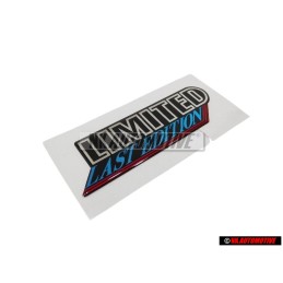 Genuine VW LIMITED LAST EDITION Panel Badge Emblem Multicolor - 255853679D CHY