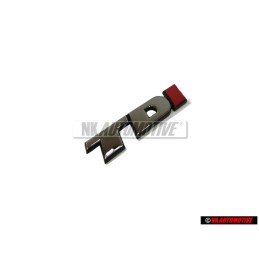Genuine VW TDI Rear Badge Emblem Chrome Red - 7D0853675C EQW