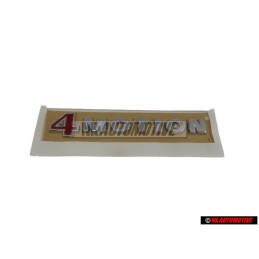 Genuine VW 4MOTION Rear Trunk Boot Badge Emblem Chrome Red - 1K0853675Q GQF