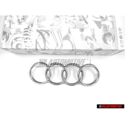 Genuine Audi Rings Front Grill Badge Emblem Chrome - 443853605