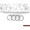 Genuine Audi Rings Front Grill Badge Emblem Chrome - 443853605