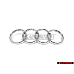 Genuine Audi Rings Front Grill Badge Emblem Chrome - 443853605