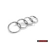 Genuine Audi Rings Front Grill Badge Emblem Chrome - 443853605