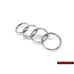 Genuine Audi Rings Front Grill Badge Emblem Chrome - 443853605