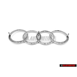 Genuine Audi Rings Front Grill Badge Emblem Chrome - 443853605