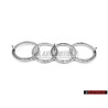 Genuine Audi Rings Front Grill Badge Emblem Chrome - 443853605