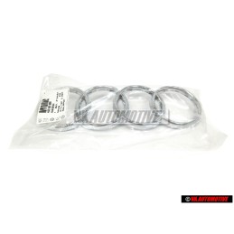 Genuine Audi Rings Front Grill Badge Emblem Chrome - 443853605